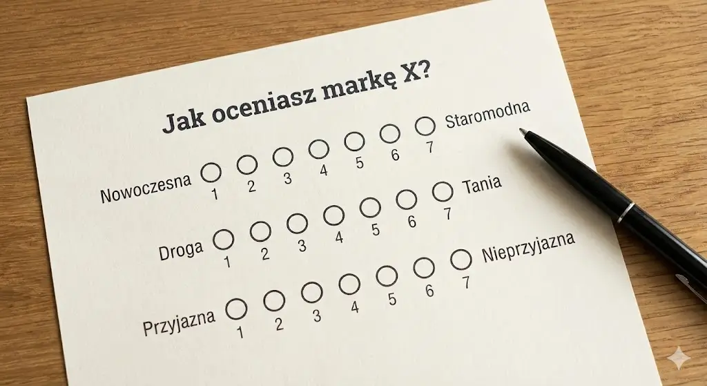 Grafika pokazuje przykład skali semantycznej | Openfield